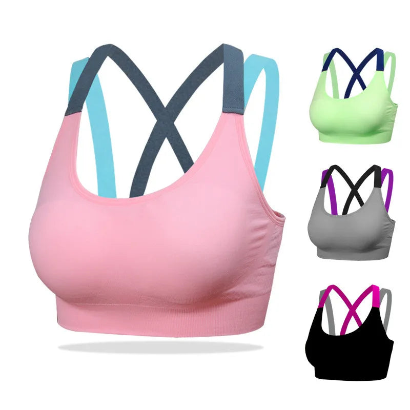 Active Push Up Bras Backless Fitness Bras with pad Crop Tops Women Sexy sleep Bralet Brassiere Women Tank Top bra.