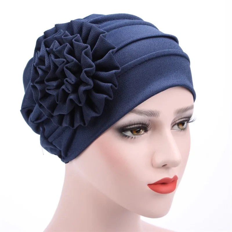 KepaHoo Women's Hats Spring Summer Floral Beanie Hat Muslim Stretch Turban Hat Cap Hair Loss Headwear Hijib Cap.