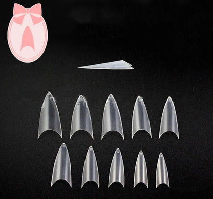 NATURAL CLEAR /WHITE 3 COLORS STILETTO FALSE NAIL TIPS, 500PCS FRENCH FAKE NAIL TIPS NAIL ART ACRYLICS ARTIFICIAL DIY NAIL TIPS