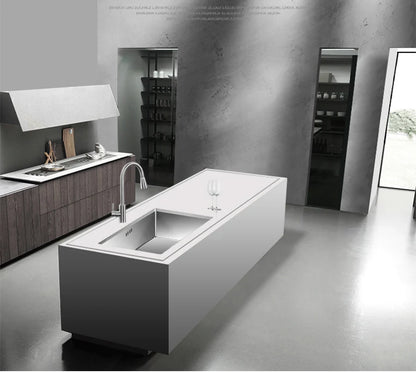 Large Size Single Kitchen Sink Handmade Brushed 304 Stainless Steel 3mm Thickness Single Bowl Bar Counter Kitchen Kinks