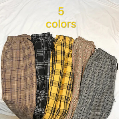 LAPPSTER Frauen Streetwear Plaid Hosen 2020 Harajuku Hohe Taille Jogger Koreanische Stil Jogginghose Damen Herbst Hosen Plus Größe