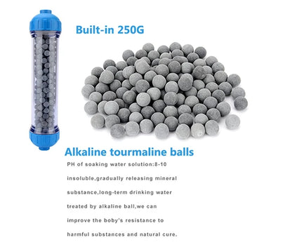 T33 Housing DIY Fill Shell With Filter Cartridge Alkaline balls/Maifan Stone/activated carbon/Resin/KDF for Aquarium purifier