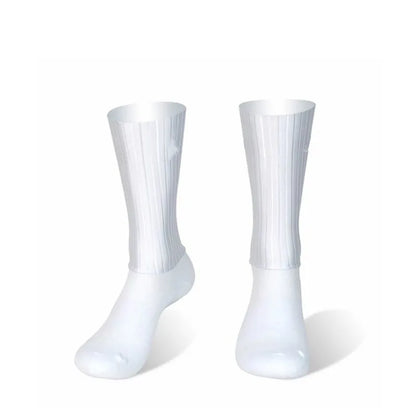 Anti Slip Silicone Summer Aero Socks Whiteline Cycling Socks Men Bicycle Sport Running Bike Socks Calcetines Ciclismo.