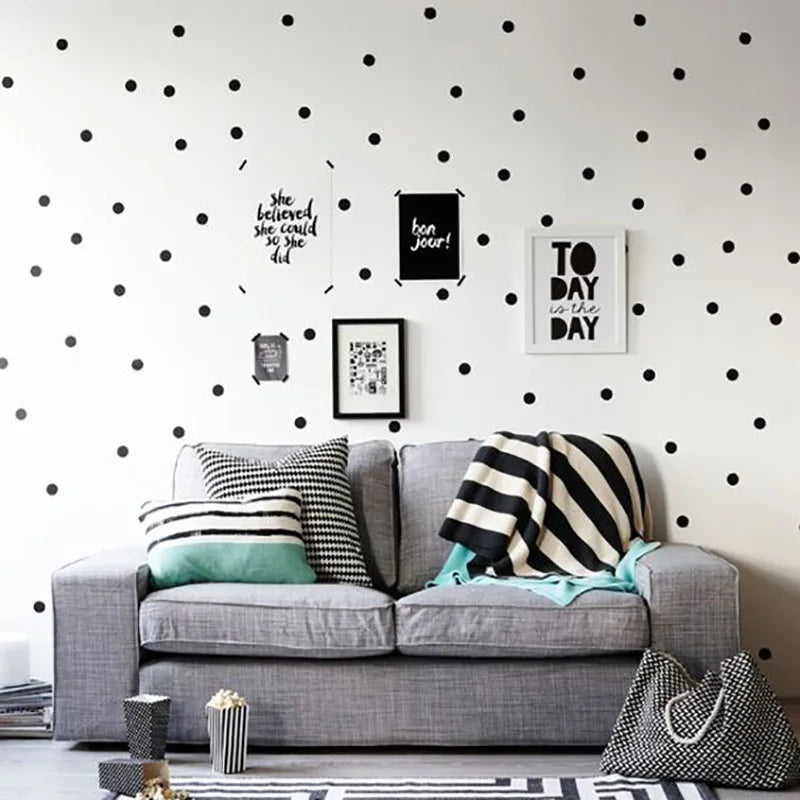 Black Dots Wall Stickers For Kids Room Baby Nursery Stickers Home Decor Kids Wall Sticker Baby Room Children Home Decoration.