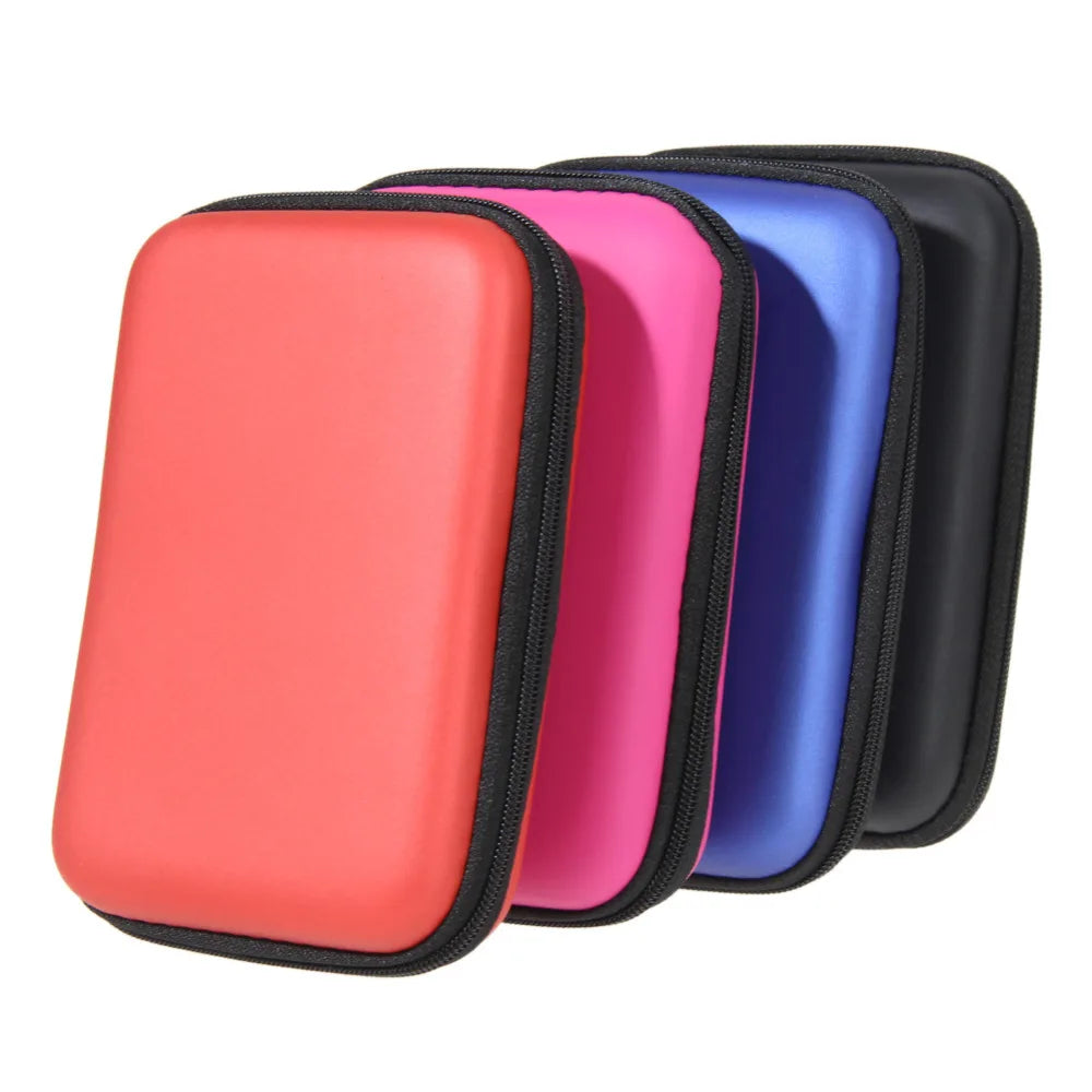VODOOL EVA 2.5" Hard Drive Case External HDD Carrying Bag Wired Earphone USB Cable Protector Cover Pouch For HDD SSD Hard Disk.