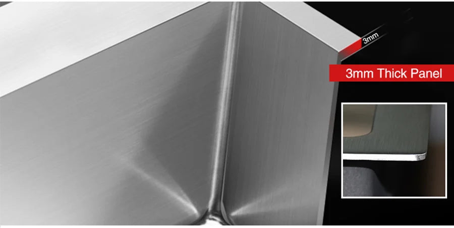 Kitchen sink lead-free handmade brushed 304 stainless steel 3mm thickness single bowl large size kitchen sink