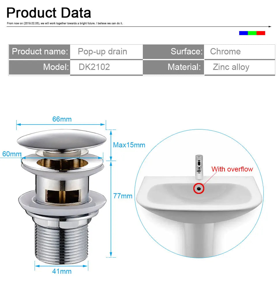 Bad Eitelkeit Waschbecken Pop Up Abfluss mit Überlauf, Wasserhahn Schiff Pop Up Abfluss Stopper
