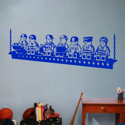 Funny Cartoon Robots Vinyl Wall Sticker Boys Room Wall Art Decals Kids Decor.