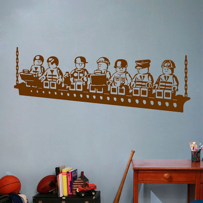 Funny Cartoon Robots Vinyl Wall Sticker Boys Room Wall Art Decals Kids Decor.