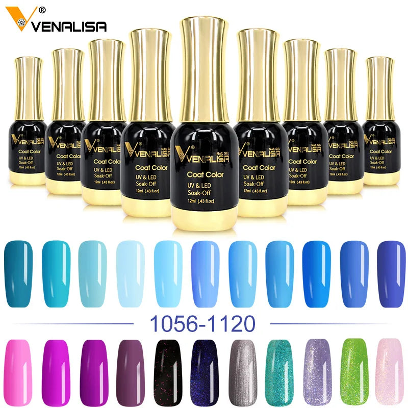 15ml VENALISA Gel Nail Polish Highly Pigmented Full Coverage Nail Gel Lacquer Semi Permanent Beauty Matt Top Coat Gel Varnish