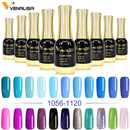 15ml VENALISA Gel Nail Polish Highly Pigmented Full Coverage Nail Gel Lacquer Semi Permanent Beauty Matt Top Coat Gel Varnish