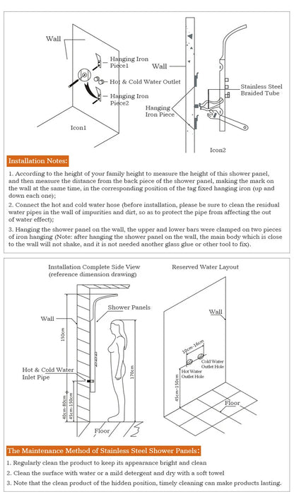 LED Light Bathroom Shower Faucet Set LED Rainfall Shower Panel System Bathtub Water Mixer Tap Massage SPA Temperature Screen