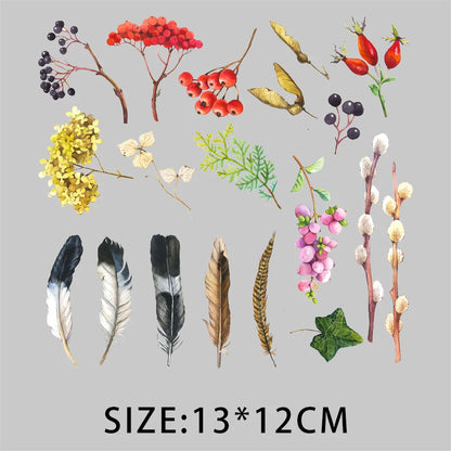 Cartoon Pflanze Blumen Aufkleber Wärmeübertragung PVC Patch Hitzeempfindliche Patches Bügelaufkleber auf Kleidung DIY Applikationen