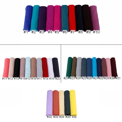Hot Muslim Fashion Woman Soft Hijabs Scarf Shawl Plain Cotton Jersey Scarves Turban Women Long Shawls Head Wrap Headband Abaya.