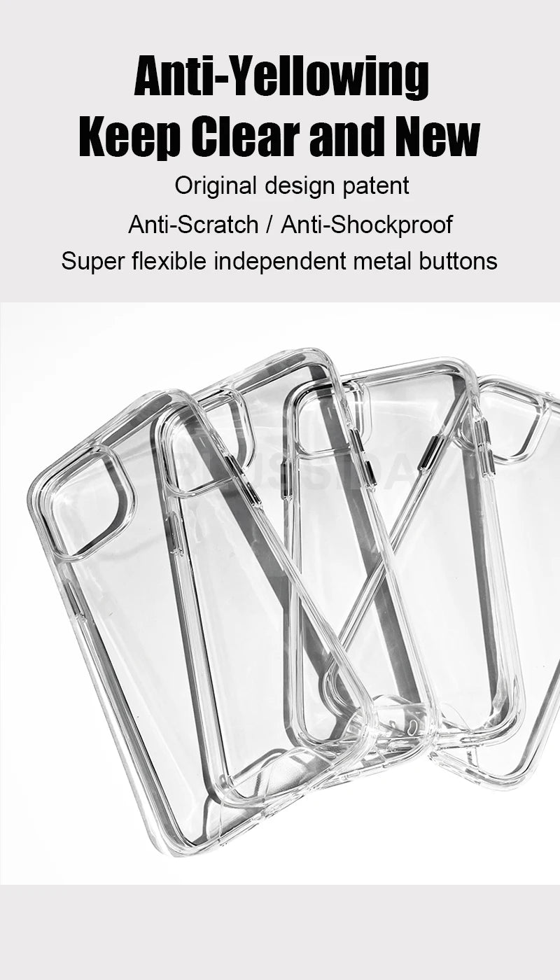 Clear Case For iPhone 17 16 Pro Max 17 Air Case 16 15 14 13 12 11 Pro Max Case For Magsafe for iPhone16 Plus Luxury Cover Cases