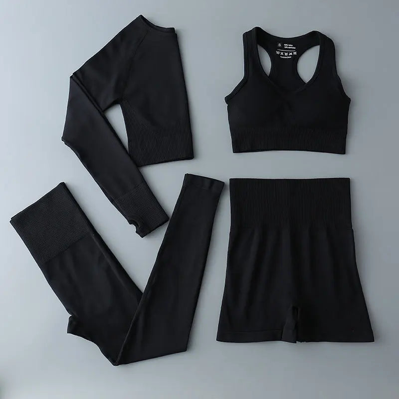 2/3/4pcs Seamless Gym Set Sport outfit Suits for Fitness Clothing Yoga Set For Women Sportswear Yoga Clothes Woman Active Wear