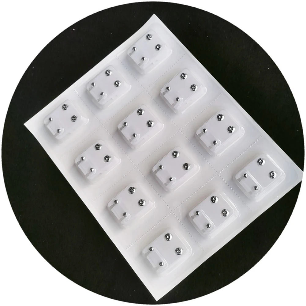 12Pairs Medical Earrings Piercing Tools Set Crystal Ear Stud Surgical Steel Stopper for Body Ear Piercing Gun Fashion Jewelry.