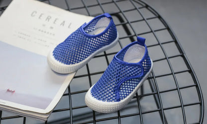 Kids Summer Shoes for Boys Girls Toddlers Children Casual Flats Air Mesh Net Breathable Hollow Cut-outs Sneakers Soft Fashion.