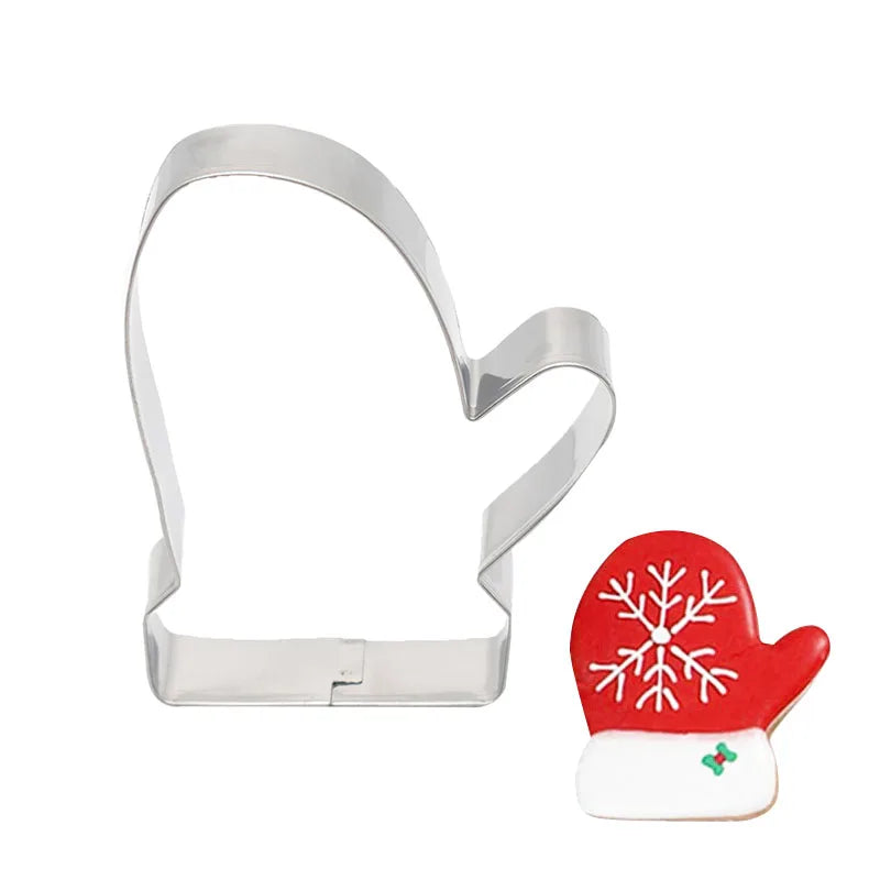 5Pcs/set Christmas Cookie Cutter Gingerbread Xmas Tree Mold Christmas Cake Decoration Tool Navidad Gift DIY Baking Biscuit Mould.