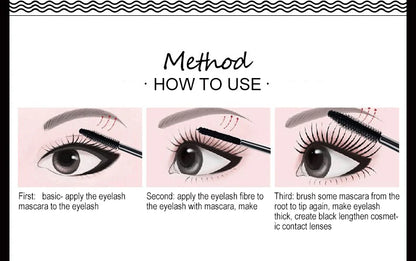 Silk Mascara 1+1 4D Fiber Cosmetics 3D Mascara Eyelashes Lengthening Full Professional Makeup Eyelash False Eyelashes.