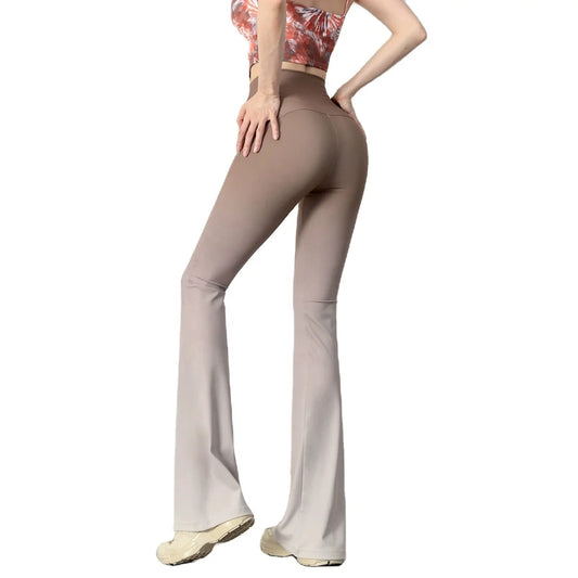 ZWFS-  Tuman1325 New Arrival Ladies Fashion Yoga Pants Women's Boot Cut Design Stylish Long Pants High Waist  Color Sportswear