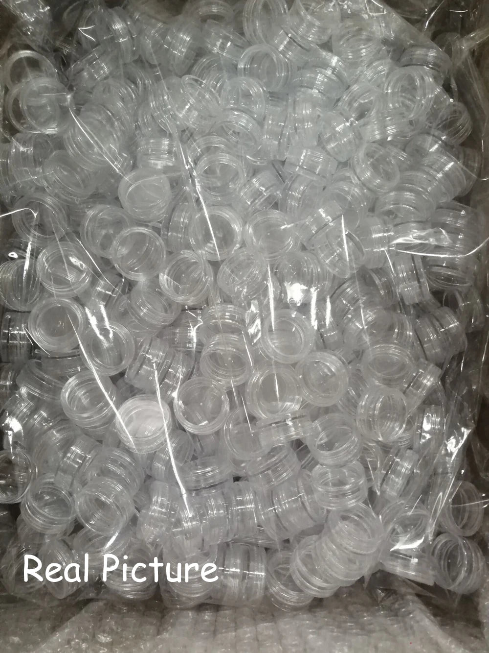 100PCS 3G Transparent Cream Jar, 3CC Mini Empty Clear Sample Container,Empty Cosmetic Containers Recipientes de Plastico.