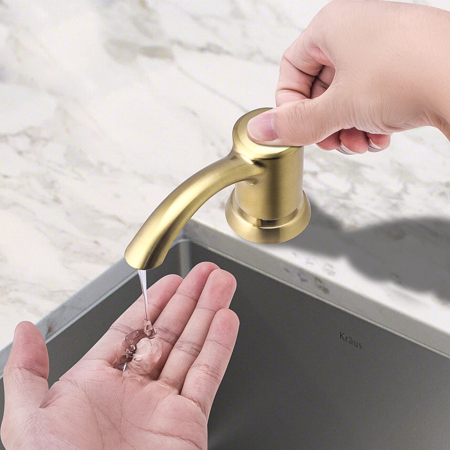 Samodra Nickel Soap dispenser Black Kitchen sink Counter Liquid Soap Dispenser Bottle kitchen accessories 360ml  Built in Pumps