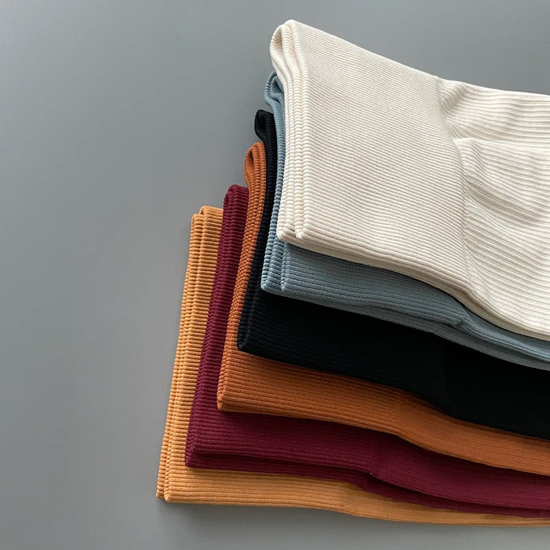 Ribbed Yoga Pants High Waisted Gym Leggings Sport Women Fitness Seamless Female Legging Tummy Control Running Training Tights.