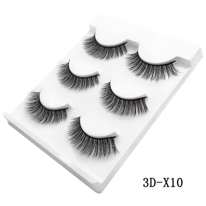 3 Pairs natural false eyelashes thick makeup real 3d mink lashes soft eyelash extension fake eye lashes long mink eyelashes 3d.
