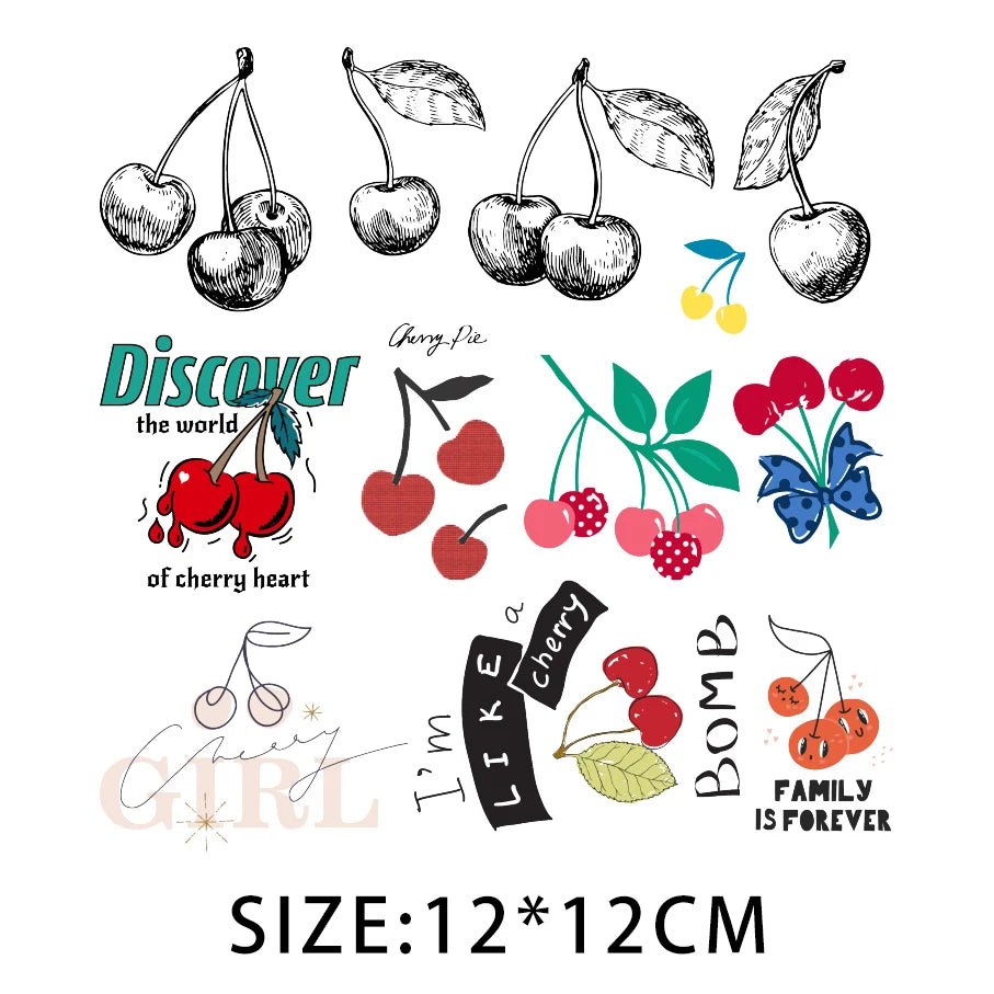 Cartoon Pflanze Blumen Aufkleber Wärmeübertragung PVC Patch Hitzeempfindliche Patches Bügelaufkleber auf Kleidung DIY Applikationen