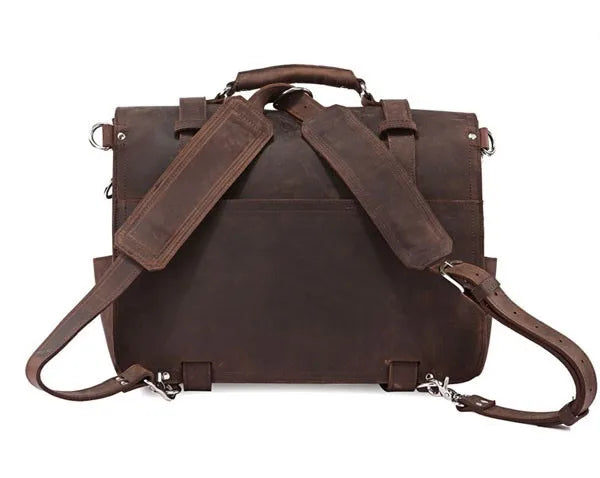 Vintage Crazy Horse Echtes Leder Männer Aktentasche Business Tasche Große Leder Aktentasche Männlichen 15.6 "Laptop Fall Schulter Tasche büro.