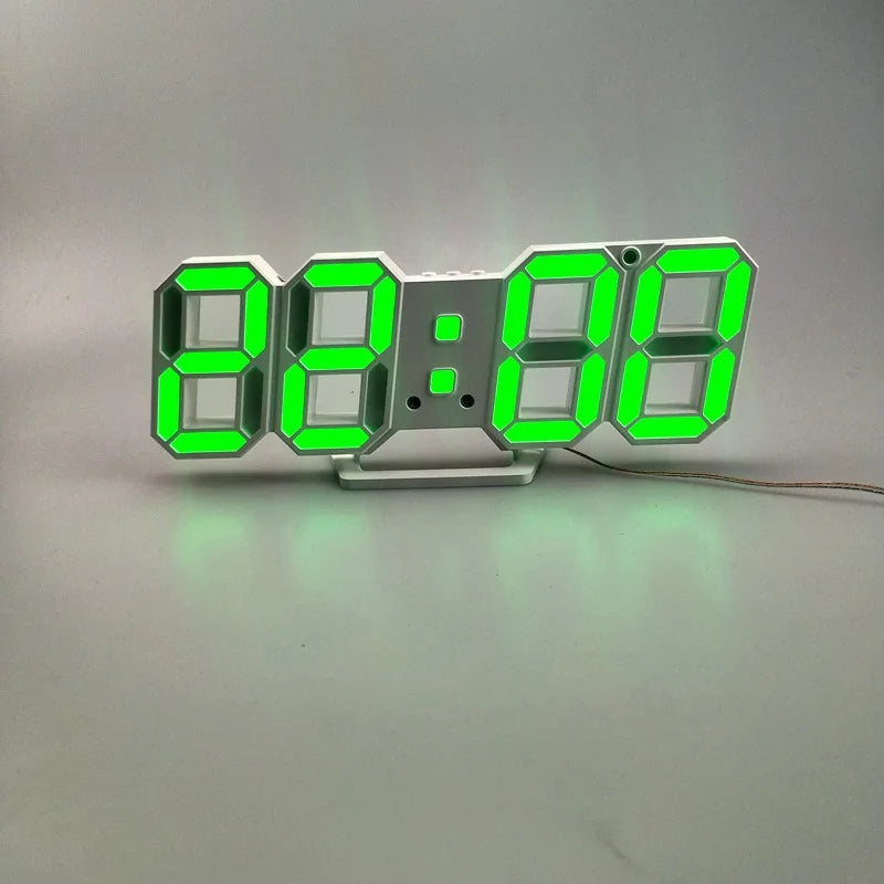 3D LED Wanduhr Modernes Design Digitale Tischuhr Alarm Nachtlicht Saat Wanduhr für Wohnkultur Wohnzimmer