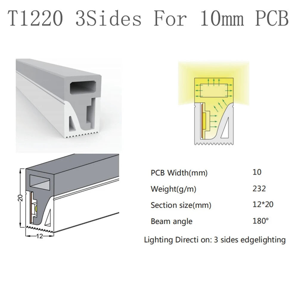 LED Silicone Tube Flexible Neon Soft Lights For SK6812 WS2812B WS2811 DIY Christmas Holiday Decoration Strip Light Tape Rope