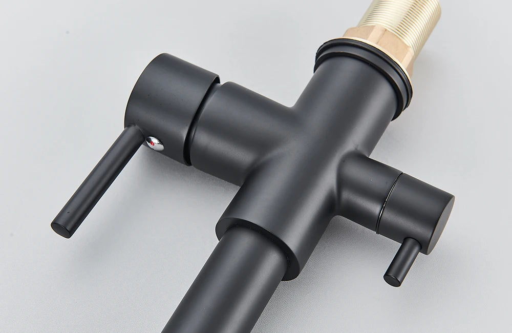 Filter Kitchen Faucet 2 In 1 Pull Down 360° Flexible Drinking Pure Water Purification Faucets Brass Hot Cold Water Mixer Tap