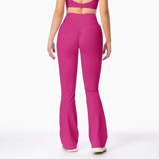 New Arrival Lulu Micro Stretch Wide Leg High Waist Yoga & Fitness Pants Naked Sports Wear Solid Pattern for Running Exercise