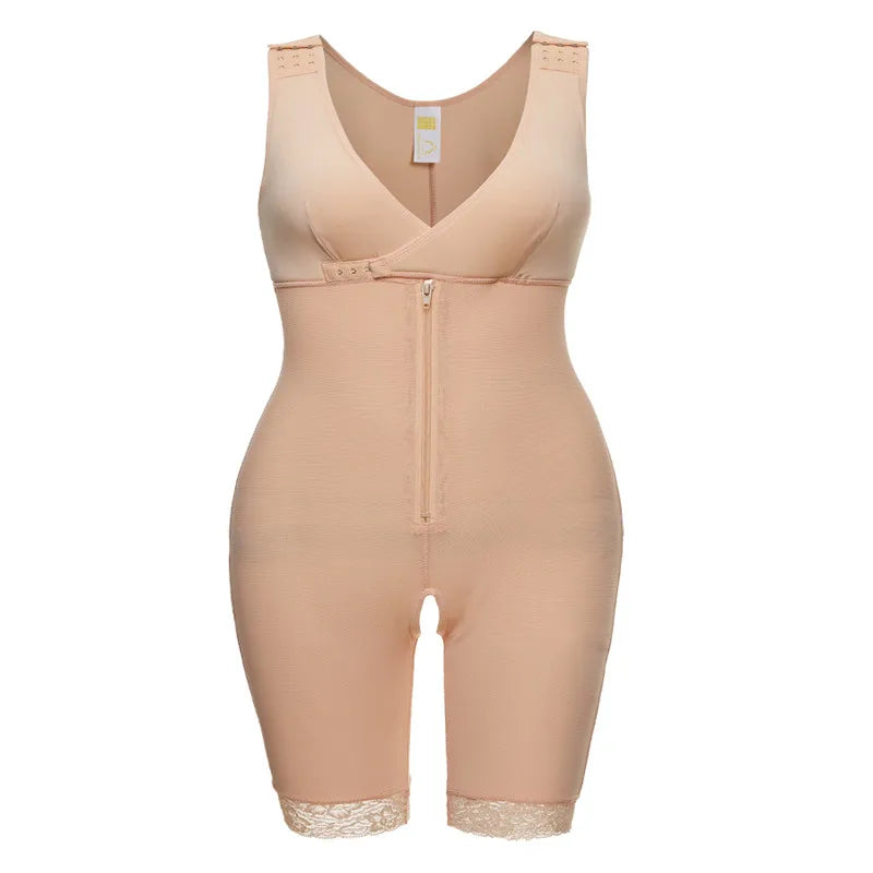 Zip Waist Lace Slimming Shaper Corset Control Shapewear Butt Lifter Strap Body Shaper Underwear Bodysuit Women Plus Size S-6xl.