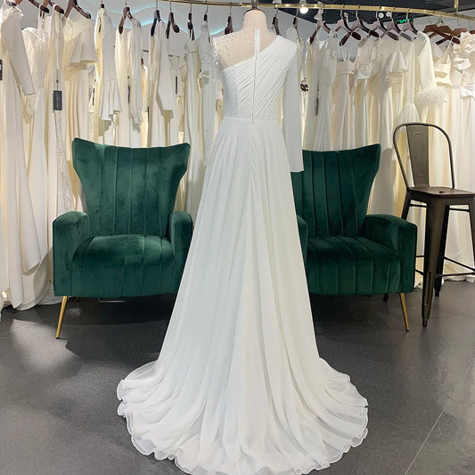 Jancember LSSG068 New Bride Dress Long Cheap Wedding Dresses Princess Wedding Dresses With High Quality