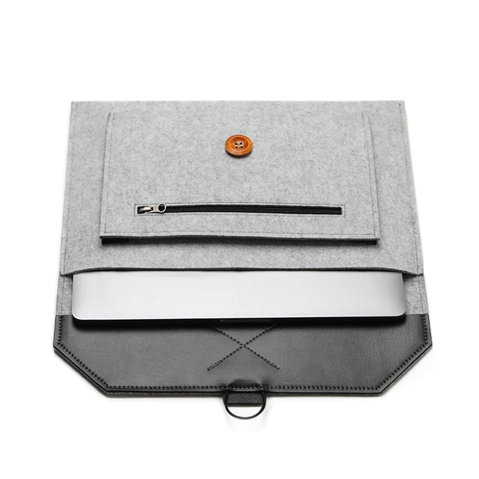 11.6/13/14/15"Laptop Sleeve Felt Ultralight Notebook Tablet Pad Case Multi-pocket Pouch Bag Briefcases for Apple Macbook/ Asus.