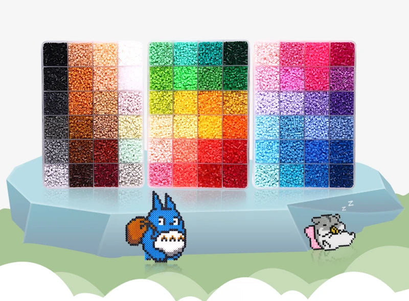72 colors 24 colors 2.6mm Perler Fuse beads Iron beads Kit Hama beads 3D Puzzle DIY Toy Kids Creative Handmade Craft Toy Gift.