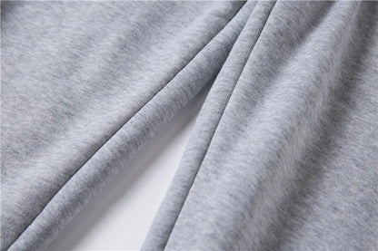 Autumn and winter new suit thickened plus velvet pullover hooded women's suit sports and leisure two-piece trousers and leisure