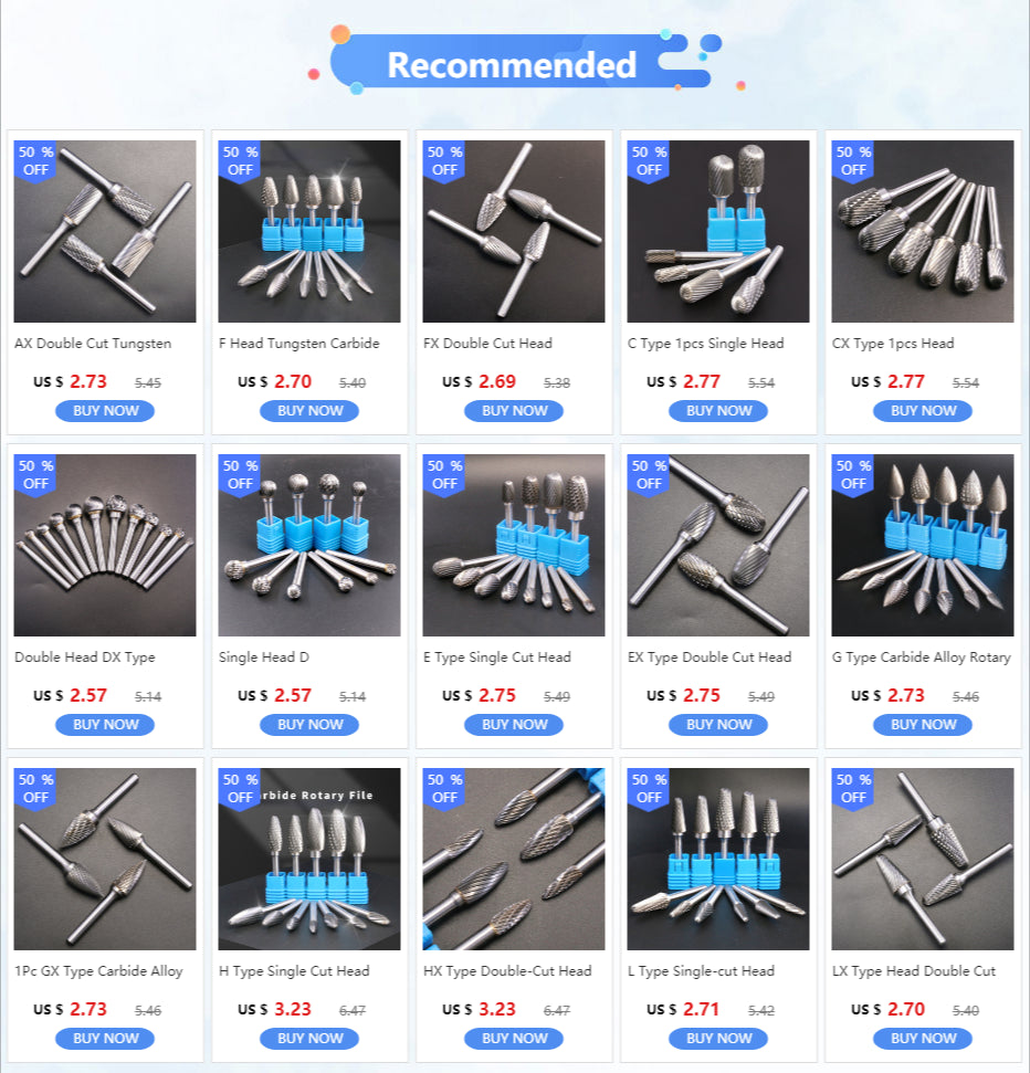 AX Double Cut Wolframkarbid Rotary File Bohrer Fräsen Carving Bit Point Burr Die Grinder Schleiflegierung Schleifkopf Werkzeug