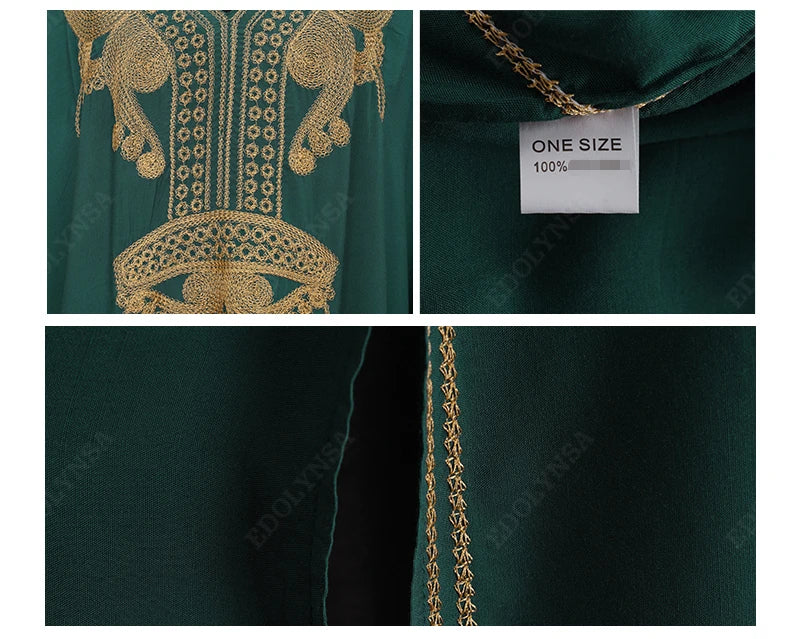 2025 Indie Folk Schnürung V-Ausschnitt Fledermausärmel Sommer Strandkleid Tunika Damen Beachwear Kaftan Maxikleid Robe Sarong Q775.