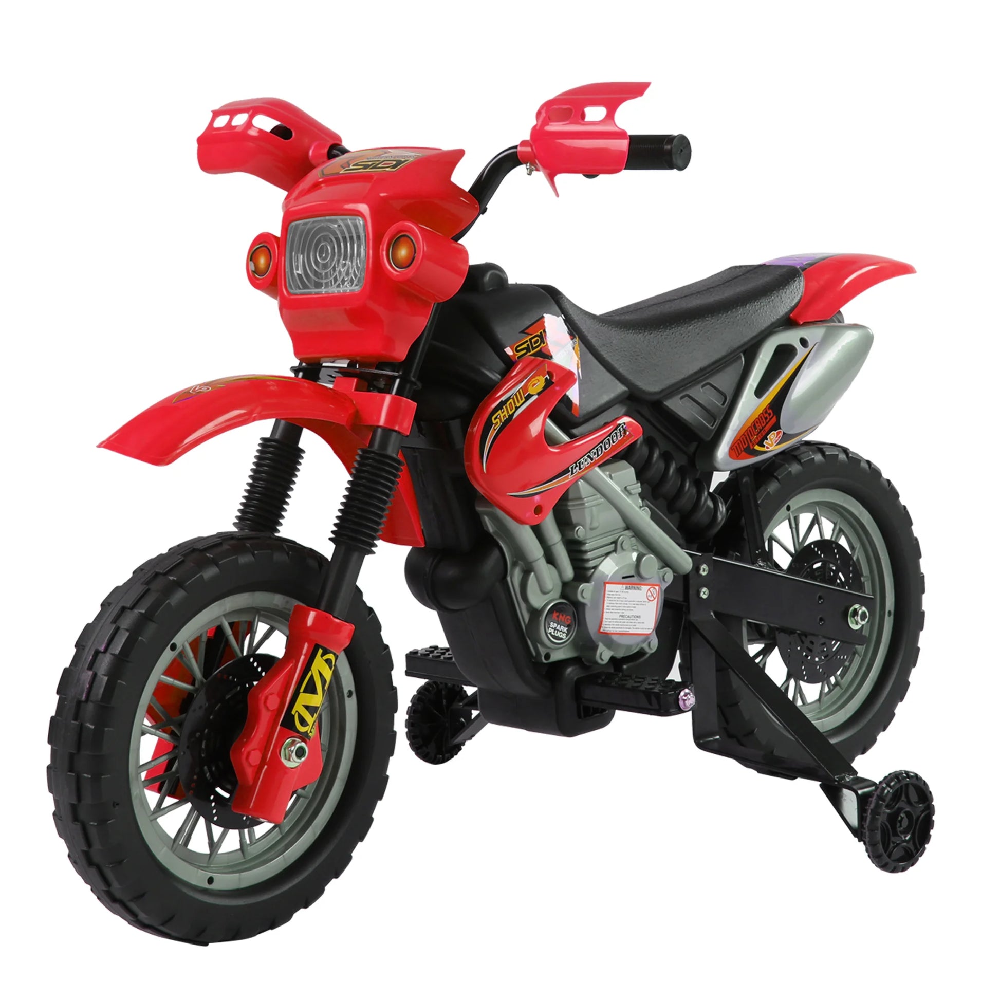 Homcom Children's Electric Motorcycle Battery 6V Rechargeable Children 3+ Years Charger and Wheels Support.