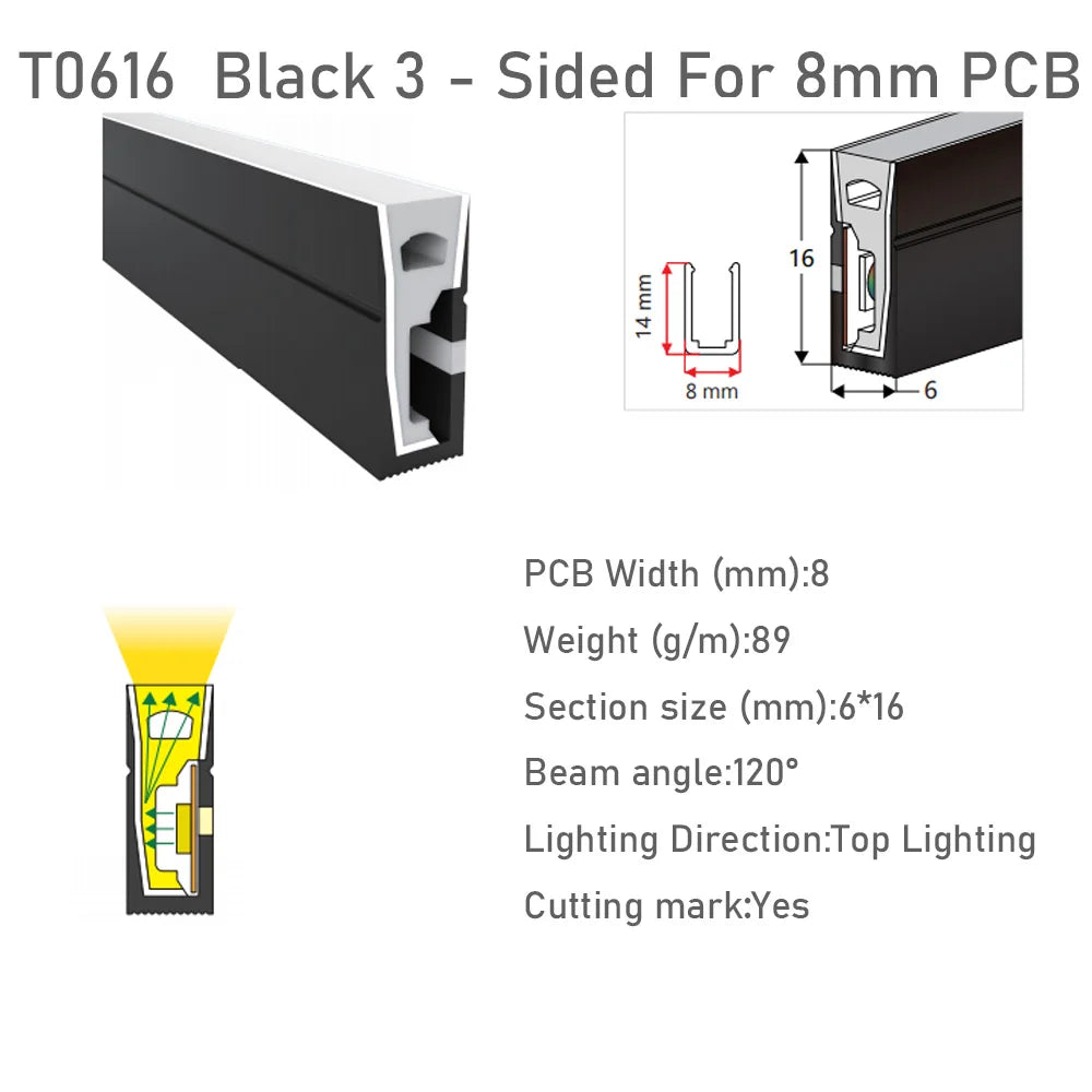 LED Neon Light Rope Tube Black Silica Gel Soft Lamp Tube WS2811 WS2812B SK6812RGBW Flexible Led Strip 5050 IP67 Waterproof 1-5M.