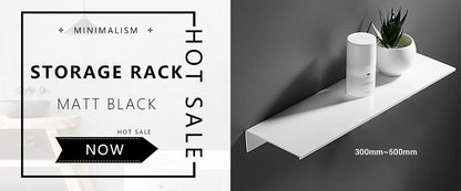 Mattschwarzes Wandregal, Badezimmerregale, Badezimmerzubehör, 30–50 cm, moderne Küche, Dusche, Bad, Lagerregal, Großhandelsförderung