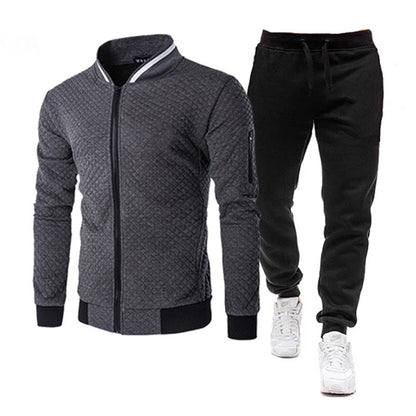 Spring Autumn 2020 Men's Sweat Suit Set Tracksuit Men Outfit Full Sleeve Tops with Hood Outdoor Sport Wear Men's Hooded Suit