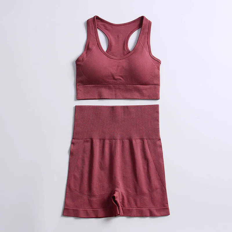 2pcs seamless hyperflex workout sport outfits for women sportswear athletic clothes gym Long Sleeve Crop Top High Waist Leggings