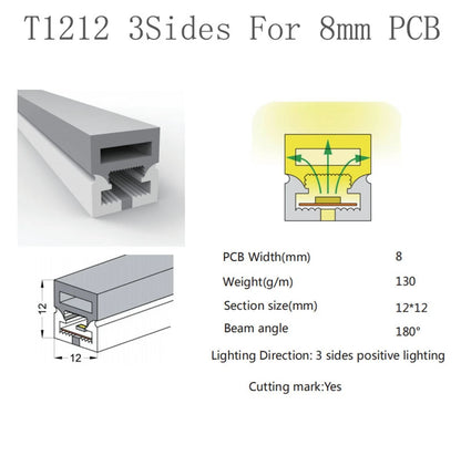LED Silicone Tube Flexible Neon Soft Lights For SK6812 WS2812B WS2811 DIY Christmas Holiday Decoration Strip Light Tape Rope