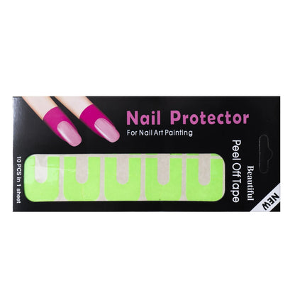 10/20/50 Pcs U-shape Spill-proof Anti-overflow Nail Polish Paint Varnish Peel Off Tape Finger Cover Nail Protector Stickers.