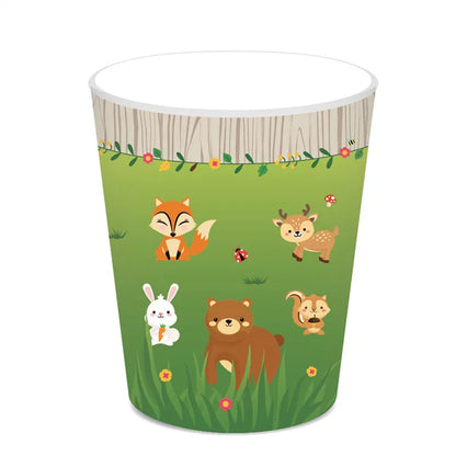 Dschungel Thema Partei Dekor Versorgung Einweg Geschirr Set Wald Tier Fuchs Hedgehog Ballon Baby Dusche Kid Geburtstag Kuchen Topper.